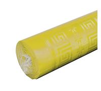 Pro Nappe - Ref R485020I - Mantel de Papel Damasco desechable en Rollo 50 M Largo X 1,20 M Ancho - Color Amarillo - Papel Damasco con Estampado Universal Chic y clásico