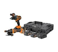 PRO Set taladro percutor de batería y amoladora (18 V, 2 baterías, 4 Ah, 6 pzs.)