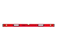 PRO800 Nivel de burbuja 120cm con perfil ergonómico - ERS+ (Easy Reading System) Nivel de precisión con tapones antichoque - Color Rojo