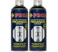PROA ESMALTE PROANOX DIRECTO SOBRE ÓXIDO EN SPRAY. SATINADO. Azul Eléctrico RAL 5010. 400 ML Esmalte antioxidante para metales sin necesidad de imprimación. Exterior e interior. (Paquete de 2)