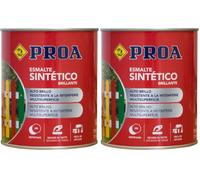 PROA Esmalte sintético brillante Marrón RAL 8016. 375 ML (Paquete de 2)