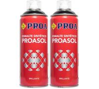 PROA ESMALTE SINTÉTICO EN SPRAY. Marrón Ral 8016. 400 ML. Esmalte de secado rápido y gran dureza en spray. PROASOL (Paquete de 2)