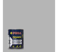 PROANOX - Esmalte directo sobre óxido con acabado satinado 750 ml, pintura antioxidante para superficies oxidadas sin preparación previa, rendimiento 6 a 8 m² por litro Aluminum RAL 9006