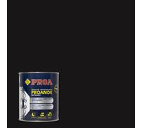 PROANOX - Esmalte directo sobre óxido con acabado satinado 750 ml, pintura antioxidante para superficies oxidadas sin preparación previa, rendimiento 6 a 8 m² por litro Black