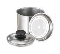 Proavangera De Graasa De Tocino De Acero Inoxidable - Conjunto De Contenedores De Aceite De Graasa Versátil | Filtro De Aceite De Cocina De Cociina Con Tapa De Gran, Olla De Grasa De Cociina Par