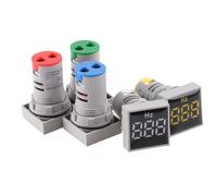 Probador combinado del rango de medición del metro de Hertz de la electricidad del indicador digital cuadrado de 22m m(Red)