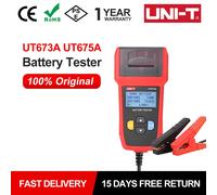 Probador de batería de coche UNI-T UT673A UT675A 12V 24V DC medidor de capacidad de carga comprobador de batería prueba de arranque de circuito de carga UT675A