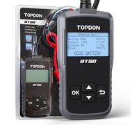 Probador de baterías de automóvil TOPDON BT50, probador de baterías de 12V para automóviles, rango de 100-2000 CCA, digital