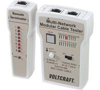 Probador de cables CT-2 de VOLTCRAFT. Adecuado para conectores RJ-45, BNC y RJ-11