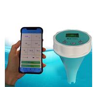 Probador de calidad del agua de la piscina Monitor de piscina Bluetooth Cloro de temperatura digital, termómetro de piscina 6 en 1, temperatura PH C TDS ORP for piscina, acuario, laboratorio
