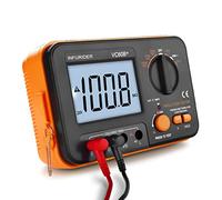 Probador de Resistencia de Aislamiento Digital, Megóhmetro YF-VC60B+, Probador de Resistencia de Tierra 250/500/1000 V, Medidor de Ohmios con Pantalla LCD Retroiluminada, Retención de Datos