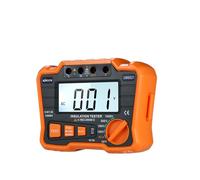 Probador de Resistencia de Aislamiento Profesional Voltímetro Megóhmetro con Gran Pantalla LCD Retroiluminada 1000V DCV ACV Medidor para Cable Eléctrico Equipo Mecánico