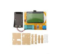 Probador de transistor digital para LCR-T4, triodo de diodo NPN PNP MOSFET con medidor de capacitancia ESR, apagado automático, pantalla LCD de 128 x 64, carcasa naranja (A)