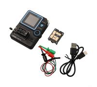 Probador de transistores, medidor LCR, probador multifunción, probador de diodos, medidor de capacitancia para NPN PNP MOSFET, medición ESR con pantalla de 1.45 pulgadas, 300 mAh, carga tipo C