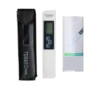 Probador Digital de calidad del agua medidor TDS rango 0-9990 temperatura pureza multifuncional,Extensamente probado(White Leather packag)
