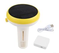 Probador inteligente de calidad del agua, monitor solar 7 en 1 para piscina con salinidad de pH ORP, alertas de aplicaciones en tiempo real, sensor inalámbrico IP67 para mantenimiento de piscinas