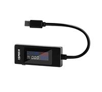 Probador portátil tipo C 4-30 V, medidor de voltaje, amperímetro, monitores digitales, cargador de banco de energía de corte, 2 direcciones, probador de voltaje y corriente, capacidad USB, amperímetro