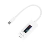 Probador portátil tipo C 4-30 V, medidor de voltaje, amperímetro, monitores digitales, cargador de banco de energía de corte, 2 direcciones, probador de voltaje y corriente, capacidad USB, amperímetro