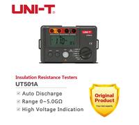 Probadores de resistencia de aislamiento UNI-T UT501A, medidor Digital de miliohmios de 1000V, probador de 5GΩ Ohm, rango automático UT501A