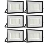 Probapro 100W Focos LED Exterior 6000K Blanco Frío 6 Pcs | 10000LM IP65 Impermeable, Foco Exterior Seguridad con Alta Luminosidad para Jardín, Patio, Garaje, Terraza
