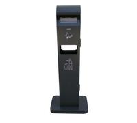 PROBBAX Cenicero de suelo para exterior con papelera, Gris oscuro