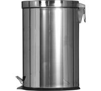 PROBBAX Papelera de pedal 12 L - Acero brillante