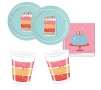 Procos 10118534 Party Set Pastel de cumpleaños
