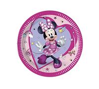 Procos Platos pequeños de cartón Minnie Junior 20 cm Pack de 8