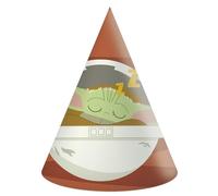 Procos 93135 - Sombrero de fiesta mandaloriano, 6 unidades, tamaño 16 x 12 cm, regalo para invitados, carnaval, cumpleaños, fiesta temática