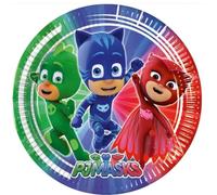 Procos 93441 PJ Masks - Platos de fiesta (23 cm, 8 unidades, papel desechable), diseño de PJ Masks