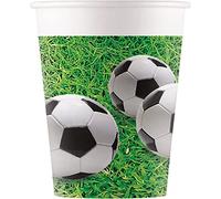 Procos 93464 - Vasos desechables de papel para fiestas (capacidad máxima de 200 ml, 8 unidades), diseño de fútbol americano