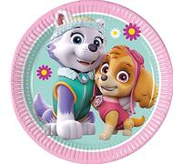 Procos Platos de fiesta Patrulla Canina Skye y Everest, 20 cm, 8 uds, desechables de papel, FSC® Mix