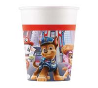 Procos 93508 - Vasos de fiesta de la Patrulla Canina The Movie, capacidad máxima 200 ml, 8 unidades, vasos desechables de papel, para cumpleaños infantil, vajilla de fiesta, mezcla FSC®