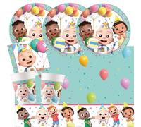 Procos Cocomelon - Set de fiesta para 8 niños (37 piezas)