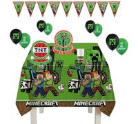 Procos - Decoración de cumpleaños de Minecraft, 46 Piezas, decoración para Fiestas de cumpleaños Infantiles