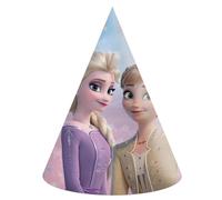 Procos - Disney Frozen II Wind Spirit Cone Party Caps en papel FSC, 6 piezas, multicolor, 94058