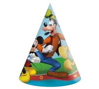 Procos - Disney Mickey Rock The House Party Cono Caps en papel FSC, 6 piezas, multicolor, 93940