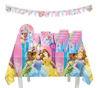 Procos DY10273862 - Princess Live your Story Party Set Grande, platos, servilletas, vasos, mantel, bolsas, banderola, decoración de mesa, decoración de cumpleaños
