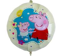 Procos Globo inflable de Peppa Pig Evie de 46 cm de diámetro aprox. para helio, aire, globo, cumpleaños, regalo