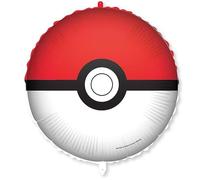 Procos Globo inflable de pokeball de Pokémon, diámetro aprox. 46 cm, helio, aire, globo, cumpleaños, regalo