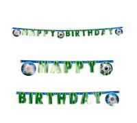 Procos - Guirnalda de cumpleaños Happy Birthday Balón de fútbol Soccer Fans Party de papel FSC, PR93751