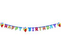Procos - Guirnalda Happy Birthday Balloons Fiesta, multicolor, PR9724