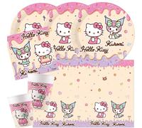 Procos Hello Kitty & Kuromi Juego de 37 Piezas para 8 niños