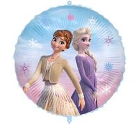 PROCOS Palloncino Frozen II Elsa e Anna con pesetto e nastrino 18-46cm, 1pz.