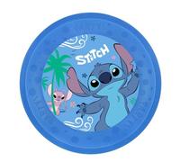 Procos Plato de plástico Stitch y Angel – 4 piezas reutilizables, vajilla de fiesta para cumpleaños