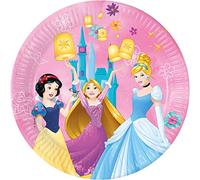 Procos - Platos de papel FSC Disney Princess Live Your Story (Ø23 cm), 8 unidades 22-24 cm, multicolor, 95039