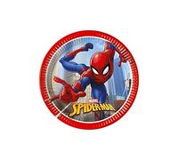 Procos - Platos de papel FSC Marvel Spider-Man Crime Fighter (Ø20 cm), 8 piezas 16-21 cm, multicolor, 95044
