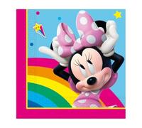 Procos Servilletas Minnie Mouse Rainbow de 33 x 33 cm, 2 capas, paquete de 20, FSC, cumpleaños, fiesta temática