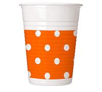 Procos Set de 8 vasos Orange Dots