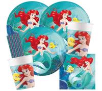 Procos Set de fiesta de sirena Ariel para 8 niños